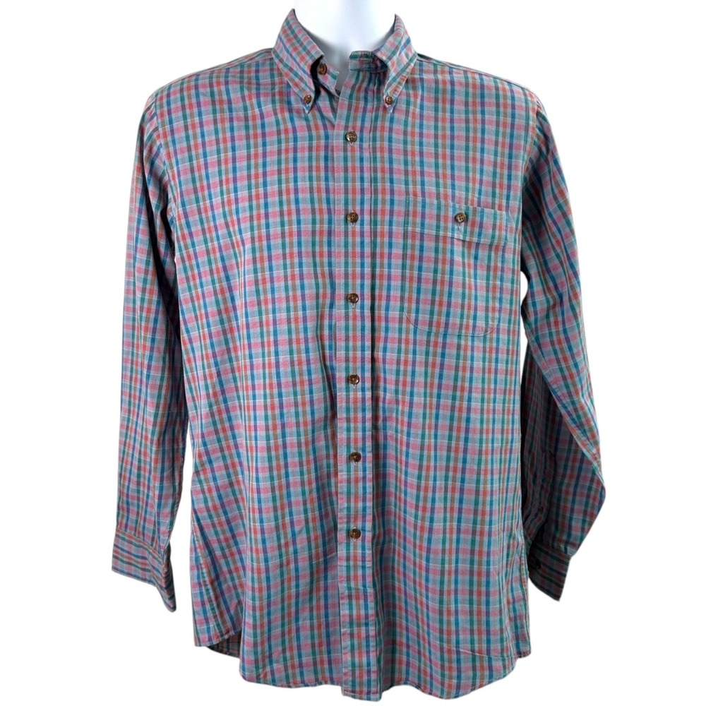 Vintage Cable Car Clothiers Mens Plaid Button Down Shirt Sz M British Prep US